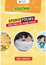 Prospectus Magazine à Fleury-Mérogis, "STOKO'FOLIES DES PRIX DE PURES FOLIES", 1 page, 19/04/2024 - 28/04/2024
