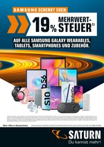 Saturn Prospekt "SAMSUNG SCHENKT EUCH: 19% MEHRWERTSTEUER", 1 Seiten, für Erlangen, 11.11.2019 - 16.11.2019 Saturn Prospekt "SAMSUNG SCHENKT EUCH: 19% MEHRWERTSTEUER", 1 Seiten, für Erlangen, 11.11.2019 - 16.11.2019