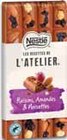 Tablette de chocolat Les Recettes de L'Atelier lait raisins amandes et noisettes - NESTLÉ - Intermarché à Ivry-sur-Seine Tablette de chocolat Les Recettes de L'Atelier lait raisins amandes et noisettes - NESTLÉ en promo chez Intermarché Ivry-sur-Seine à 2,27 €