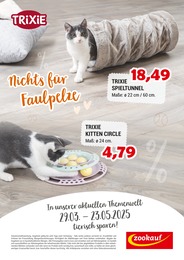Zookauf Prospekt für Dinslaken mit 1 Seite Zookauf Prospekt für Dinslaken: "NICHTS FÜR FAULPELZE", 1 Seite, 29.03.2025 - 23.05.2025