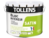 Peinture bicouche murs, plafonds et boiseries intérieure acrylique satin blanc 10 L - Tollens dans le catalogue Brico Dépôt