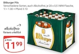 Pils im Angebot bei GLOBUS in Zwickau Pils Angebote von Bitburger bei GLOBUS Zwickau für 11,99 €
