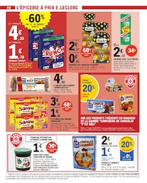 Prix et réduction Petit-déjeuner dans le prospectus E.Leclerc en cours Offre Petit-déjeuner dans le catalogue E.Leclerc du moment à la page 40