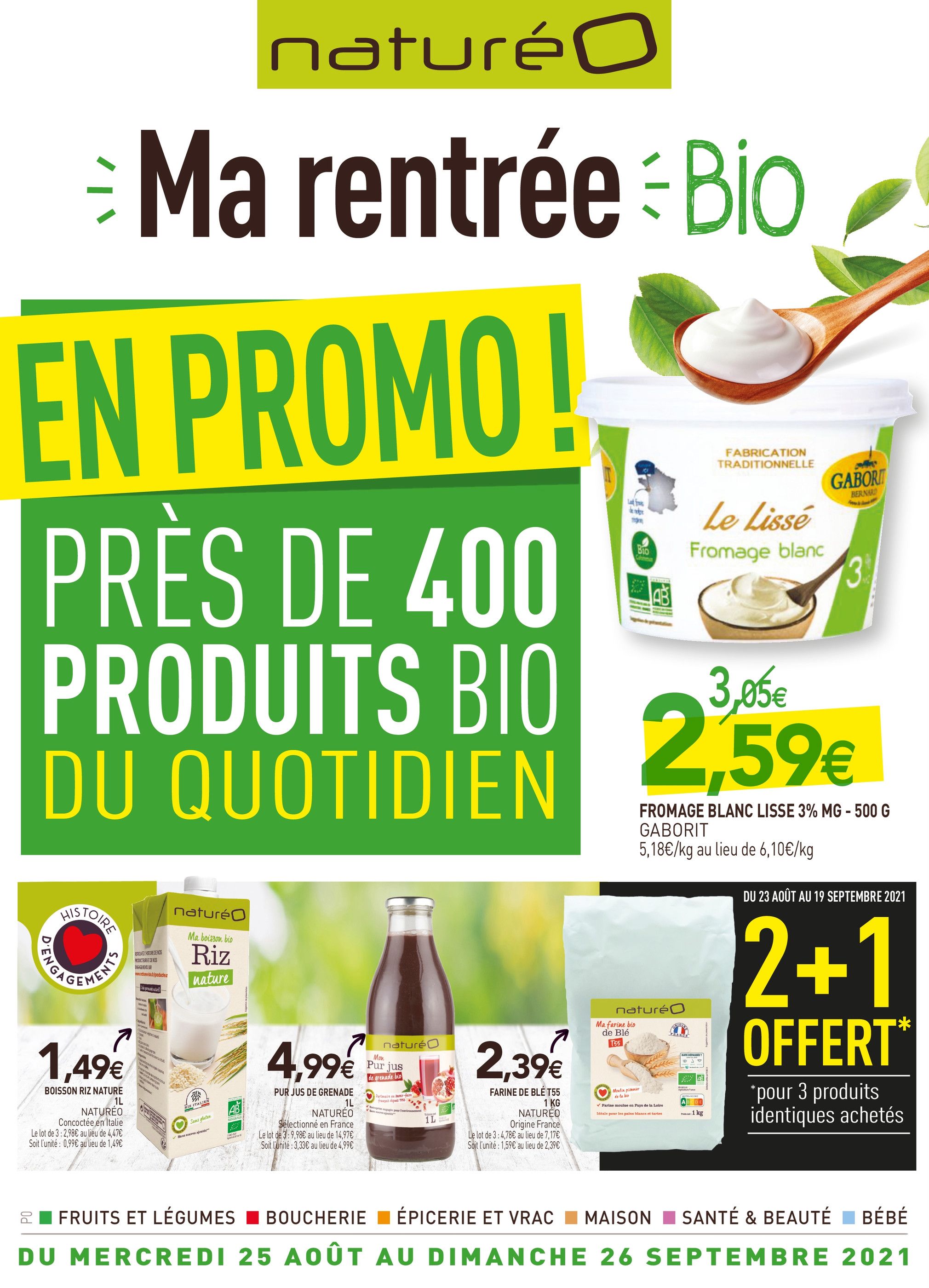 Catalogue NaturéO à Le Chesnay, avec 24 pages Prospectus NaturéO à Le Chesnay, "Ma rentrée bio", 24 pages, 25/08/2021 - 26/09/2021