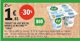 E.Leclerc Metz - Promo Yaourt au lait bio de brebis Le Nature Promo Yaourt au lait bio de brebis Le Nature à 1,81 € dans le catalogue E.Leclerc à Metz