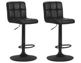 Lot de 2 tabourets "Lagan" noir mat - Dim. : l. 45 x P. 52 x H. 88 - 109 cm. - Cooke and Lewis en promo chez Brico Dépôt Illkirch-Graffenstaden à 69,90 €