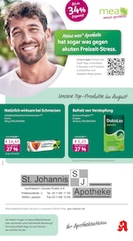 mea - meine apotheke Apotheken Prospekt der aktuellen Woche mit 4 Seiten, gültig von 01.08.2026 bis 31.08.2026, in Sarstedt und Umgebung Aktueller mea - meine apotheke Apotheken Prospekt in Sarstedt und Umgebung, "Unsere August-Angebote" mit 4 Seiten, 01.08.2026 - 31.08.2026