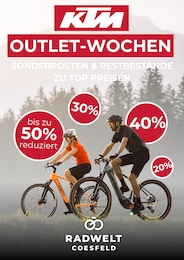 Radwelt Coesfeld Prospekt "KTM OUTLET-WOCHEN" für Bottrop, 1 Seite, 31.07.2026 - 13.08.2026
