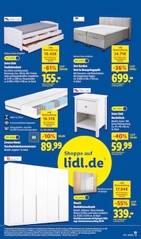 Bett im Lidl Prospekt "LIDL LOHNT SICH" mit 68 Seiten (Lübeck)