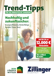 Bauzentrum Zillinger Prospekt: "Trend-Tipps für die energetische Sanierung", 12 Seiten, 12.09.2025 - 21.09.2025