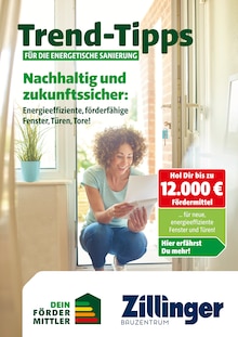 Bauzentrum Zillinger Prospekt Trend-Tipps für die energetische Sanierung mit 12 Seiten