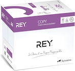 Rey Copy - Papier blanc - A4 (210 x 297 mm) - 80 g/m² - 2500 feuilles (carton de 5 ramettes) - Rey dans le catalogue Bureau Vallée