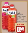 Limonade Erdbeere von Hella im aktuellen REWE Prospekt