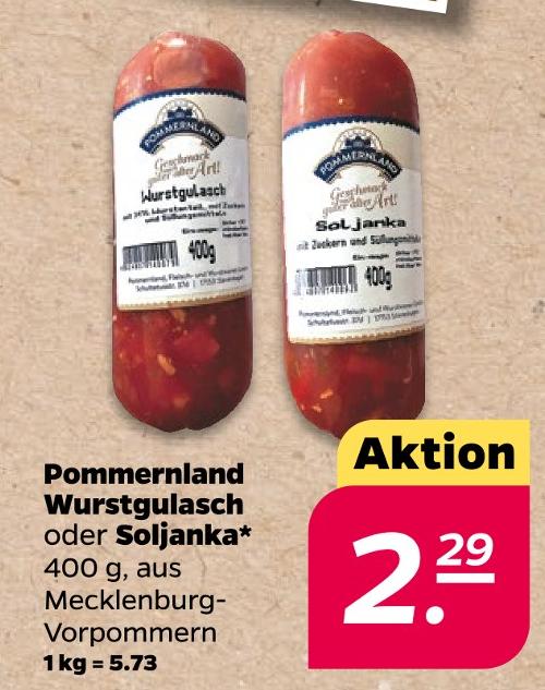 Wurstgulasch oder Soljanka