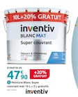 Promo Peinture Blanc Super couvrant mat 10 L + 2 L gratuits à 47,90 € dans le catalogue Mr. Bricolage à Ganac