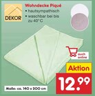 Wohndecke Piqué im Angebot bei Netto Marken-Discount in Siegen Wohndecke Piqué Angebote von DEKOR bei Netto Marken-Discount Siegen für 12,99 €