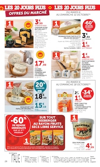 Promotion Cheddar dans le prospectus Super U, valable du 06/10/2026 au 18/10/2026 Promo Cheddar dans le catalogue Super U du moment à la page 28