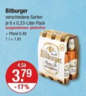 verschiedene Sorten von Bitburger im aktuellen V-Markt Prospekt für 3,79 €