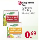 Tee Angebote von Altapharma bei Rossmann Kempten für 0,69 €