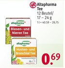 Tee im Angebot bei Rossmann in Recklinghausen Tee Angebote von Altapharma bei Rossmann Recklinghausen für 0,69 €