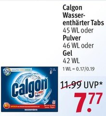 von Calgon Wasserenthärter Tabs, Pulver oder Gel von Calgon