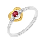 Bague en or jaune et argent rhodié rhodolite et oxydes de zirconium coeur - E.Leclerc Bague en or jaune et argent rhodié rhodolite et oxydes de zirconium coeur à 93,00 € dans le catalogue E.Leclerc