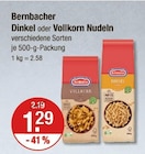 Dinkel oder Vollkorn Nudeln Angebote von Bernbacher bei V-Markt München für 1,29 €