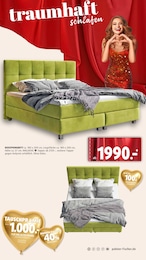 Bett im Polstermöbel Fischer Prospekt "Spektakulärer Neueröffnungs-Endspurt" auf Seite 32