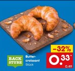 Butter-croissant im Angebot bei Netto Marken-Discount in Ibbenbüren Butter-croissant Angebote von BACK STUBE bei Netto Marken-Discount Ibbenbüren für 0,33 €