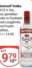 Vodka im Angebot bei GLOBUS in Neubrandenburg Vodka Angebote von Smirnoff bei GLOBUS Neubrandenburg für 9,79 €