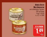 Hausmacher Leberwurst Angebote von Alwins Beste bei Marktkauf Nürnberg für 1,49 €