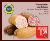 Thüringer Leberwurst Angebote bei Marktkauf Fürth für 1,39 €