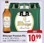 Bitburger Premium Pils Angebote von Bitburger bei E center Bruchsal für 10,99 €