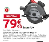 Promo Scie circulaire inv-cs1400 1400 w à 79,90 € dans le catalogue Mr. Bricolage à Saint-Dié-des-Vosges