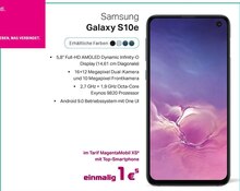 Smartphone Galaxy S10e bei Telekom Partner Tönisvorst in Krefeld Smartphone Galaxy S10e im Angebot bei Telekom Partner Tönisvorst Krefeld für 1,00 €
