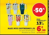 Hyper U Exincourt - Promo Maxi Mug Isotherme 1.2 L Promo Maxi Mug Isotherme 1.2 L à 6,99 € dans le catalogue Hyper U à Exincourt