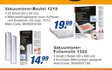 Vakuumierer-Beutel 1219 oder Vakuumierer-Folienrolle 1222 bei expert im Prospekt "" für 14,99 €