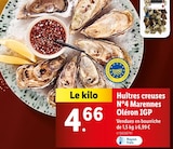 Huîtres creuses N°4 Marennes Oléron IGP en promo chez Lidl Mâcon à 4,66 €