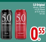 Pils im Angebot bei EDEKA in Weingarten Pils Angebote von 5,0 Original bei EDEKA Weingarten für 0,55 €