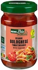 Vegane Bolognese von REWE Bio pflanzlich für 1,49 € bei REWE im Angebot Vegane Bolognese von REWE Bio pflanzlich im aktuellen REWE Prospekt