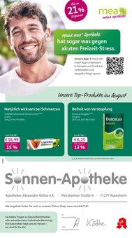 mea - meine apotheke Prospekt der KW 31 "Unsere August-Angebote" Aktueller mea - meine apotheke Prospekt "Unsere August-Angebote" Seite 1 von 4 Seiten