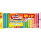 Lot de 16 chiffons en microfibre - SPONTEX - Carrefour Lot de 16 chiffons en microfibre - SPONTEX à 6,99 € dans le catalogue Carrefour