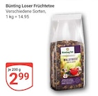 Loser Früchtetee im Angebot bei GLOBUS in Maintal Loser Früchtetee Angebote von Bünting bei GLOBUS Maintal für 2,99 €