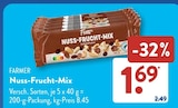 Nuss-Frucht-Mix von Farmer für 1,69 € bei ALDI SÜD im Angebot Nuss-Frucht-Mix von Farmer im aktuellen ALDI SÜD Prospekt