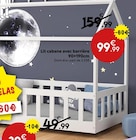 Lit cabane avec barrière en promo chez Maxi Bazar Asnières-sur-Seine à 99,99 €