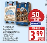 Bayerische Bierspezialitäten von Mönchshof für 3,99 € bei EDEKA im Angebot Bayerische Bierspezialitäten von Mönchshof im aktuellen EDEKA Prospekt