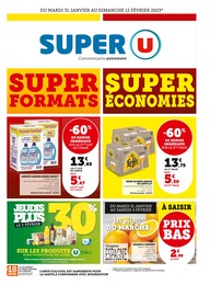 Prospectus Super U à Ancenis, "Super formats, super économies", 20 pages, 31/01/2023 - 12/02/2023