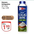 Schlagsahne im Angebot bei GLOBUS in Rostock Schlagsahne Angebote von Hansano bei GLOBUS Rostock für 1,99 €