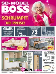 SB Möbel Boss Prospekt für Salzbergen: "SCHRUMPFT DIE PREISE!", 12 Seiten, 04.03.2024 - 10.03.2024