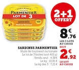 Sardines - PARMENTIER en promo chez Bi1 Besançon à 8,76 €